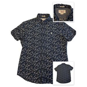 Original Penguin Munsingwear Mens Medium Slim Fit Floral Button Up Shirt Pete M
